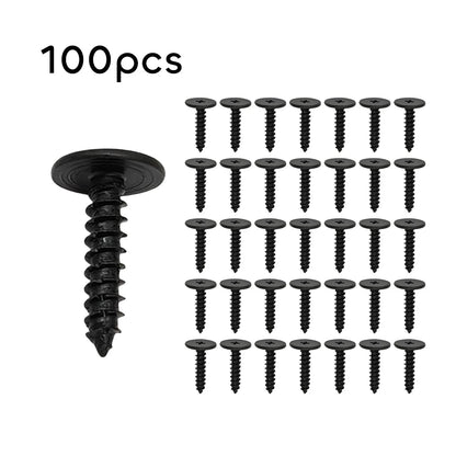 100Pcs Flat Head Tapping Screw for Honda Odyssey (2010–2022) 90103-SDA-A00, 90103-TA0-000