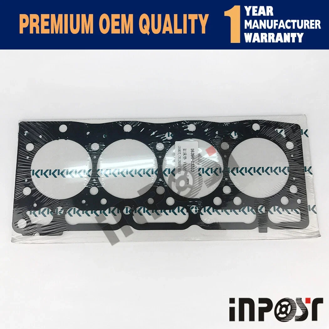 V1505 Cylinder Head Gasket for Kubota KX71-3 KX71-3S (2000–2005) 16394-03310