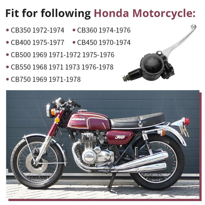 Front Brake Master Cylinder 9/16 Bore for Honda CB300 CB360 CB450 CB500 CB550 CB750 (1973–1978)