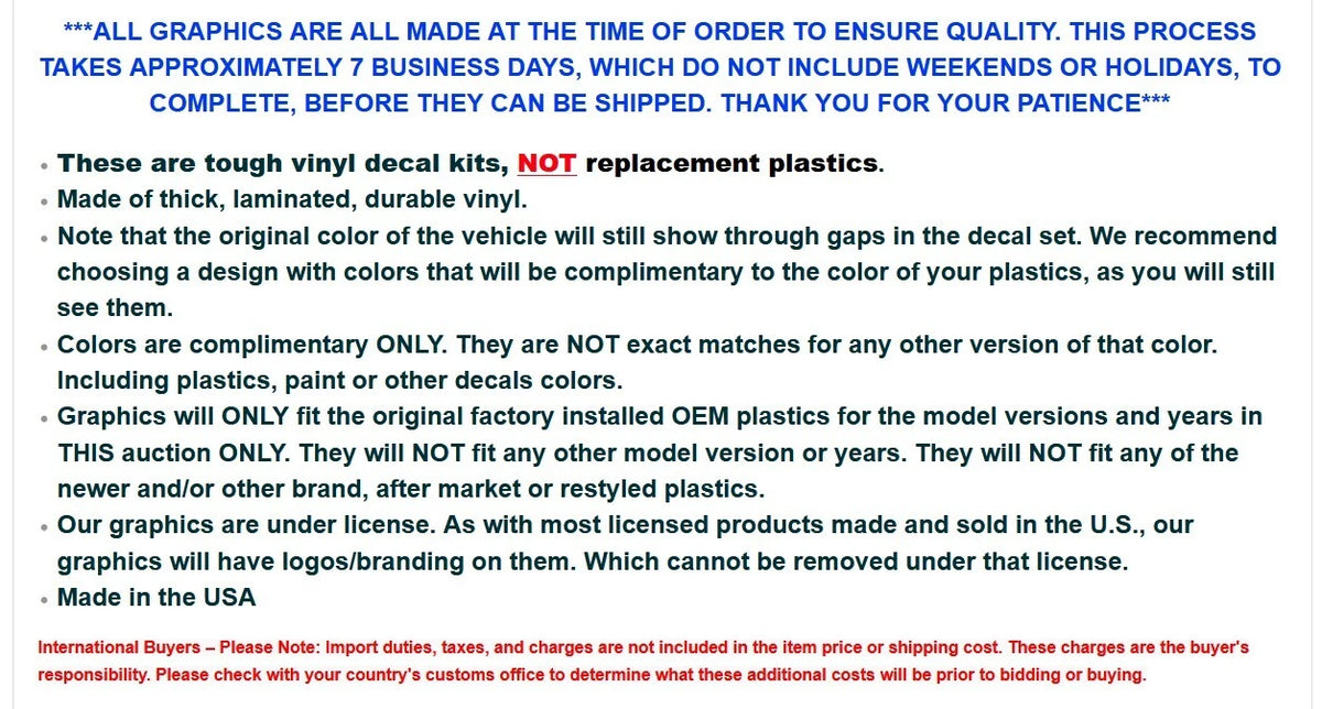 ATV Graphics Kit Sticker Decal for Yamaha Raptor 700R (2013–2022)