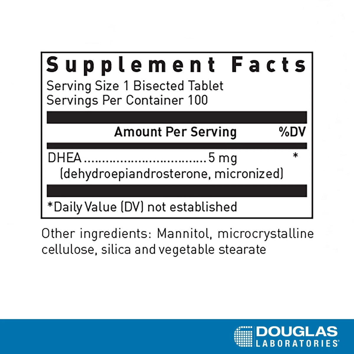 DHEA 5 mg Dissolvable Tablets for Douglas Laboratories (100 Count)