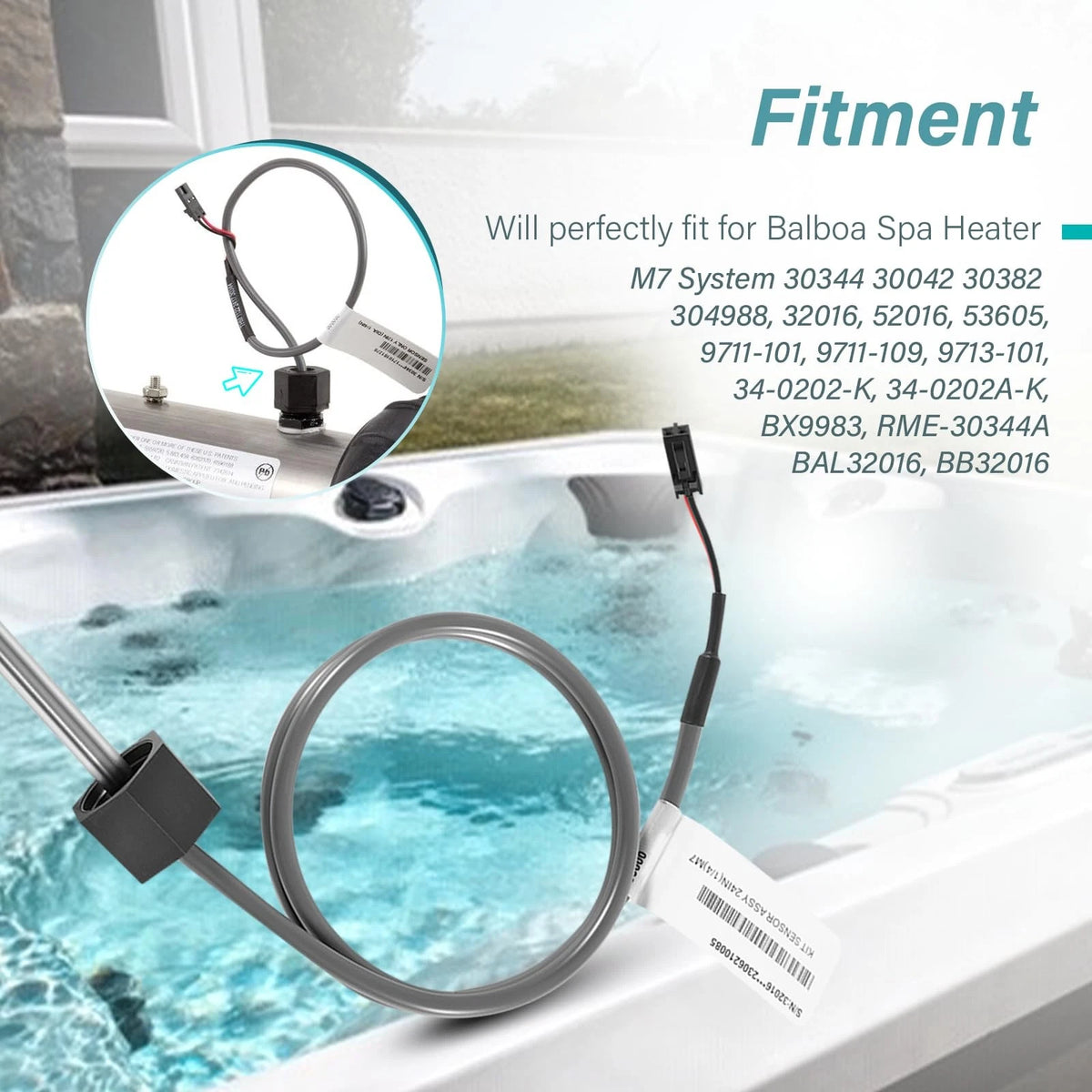 2Pack 24" Temp/Hi Limit Sensor for Balboa Spa Heater M7 System