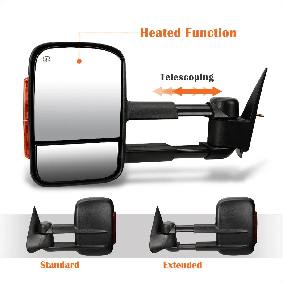 Power Heated Towing Mirror with LED Signal for Silverado/Sierra (1999–2002)