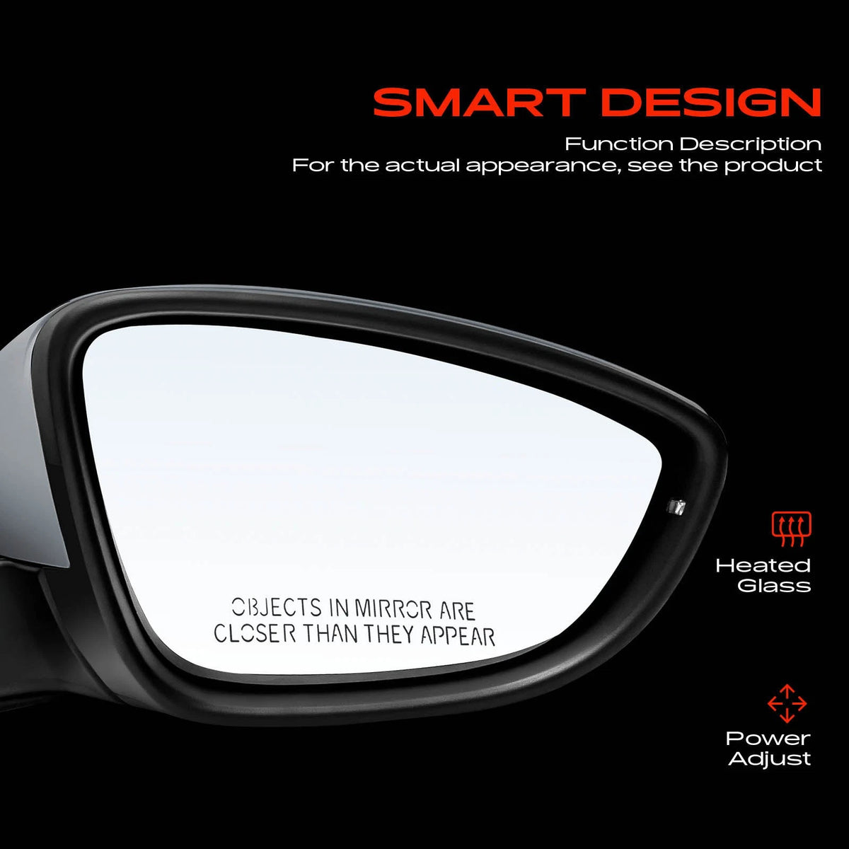 A-Premium Power Mirror for VW Passat (2016–2020) - 561857508BB9B9, 561857538AGRU, 561857522AB, VW1321163
