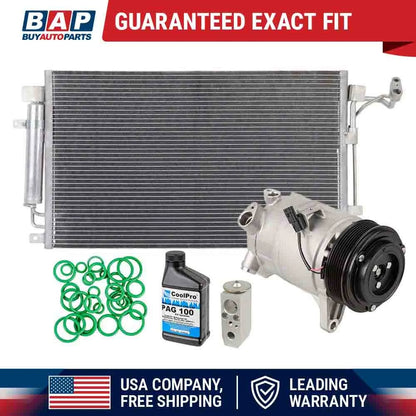 A/C Kit for Nissan Maxima (2009–2014) - AC Compressor, Condenser, Drier - 60-82653R6, 10000652, 10000652Y