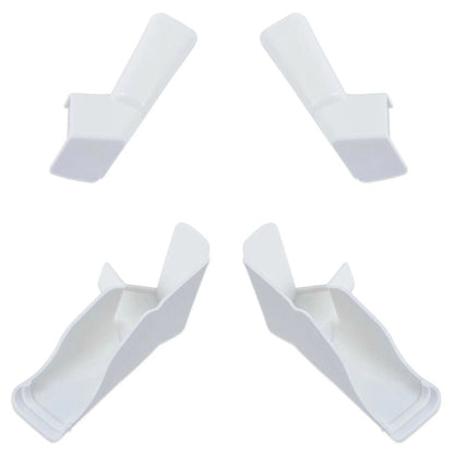Set of 4 RV Gutter Spout Extensions for Drip Rail - White Long Version