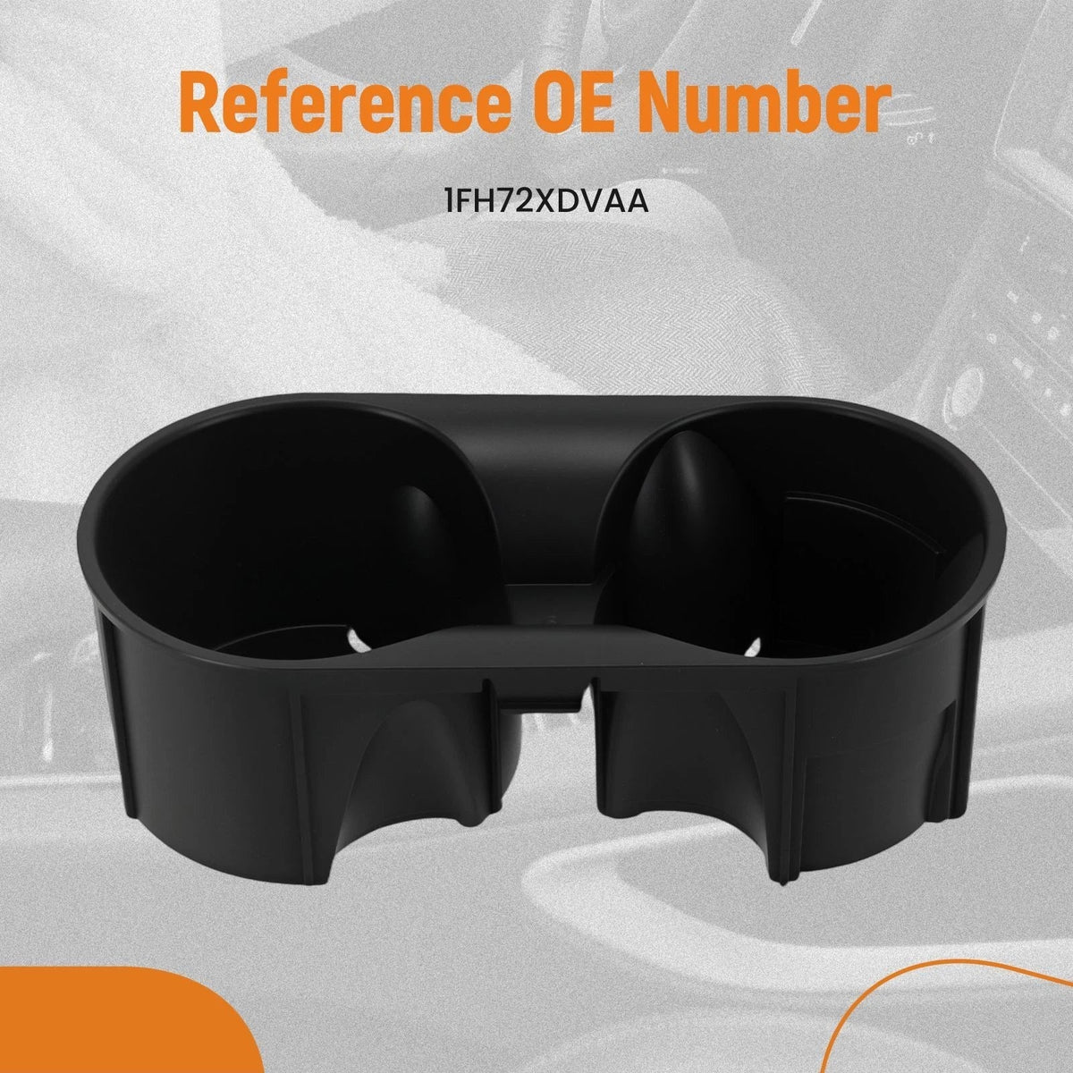 ABS Center Console Cup Holder for Jeep Wrangler (2007–2010) 1FH72XDVAA