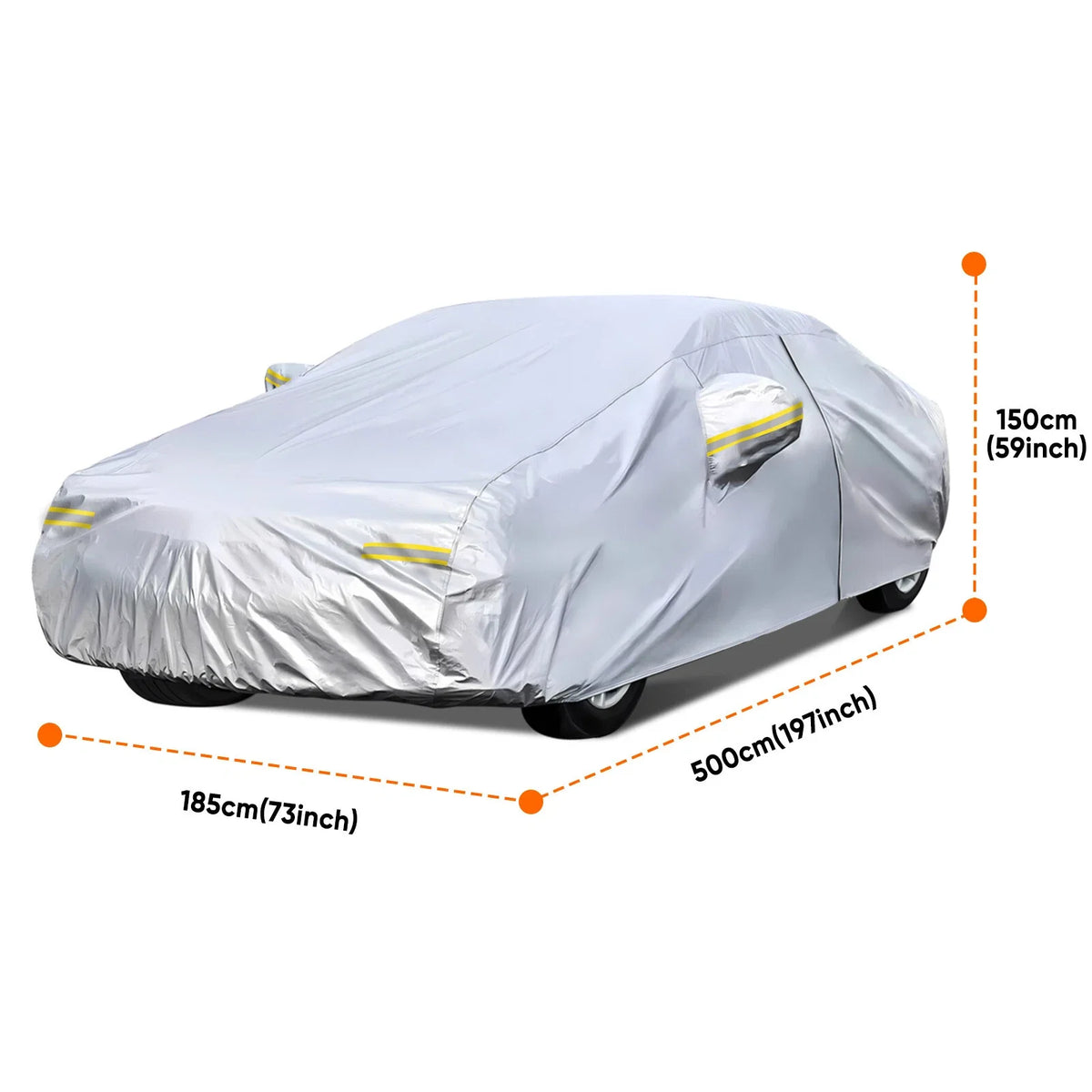 Car Cover for Ford Mustang (Waterproof, UV Resistant, Silver)