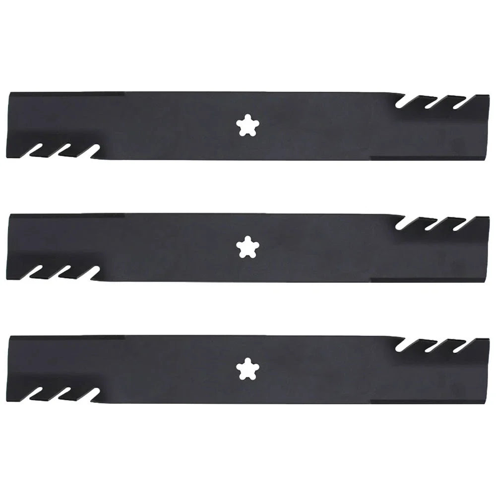 3X Toothed Mower Blades for Poulan (Replaces 134149)