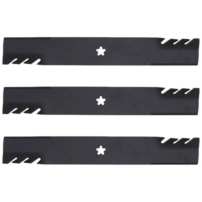 3X Toothed Mower Blades for Poulan (Replaces 134149)