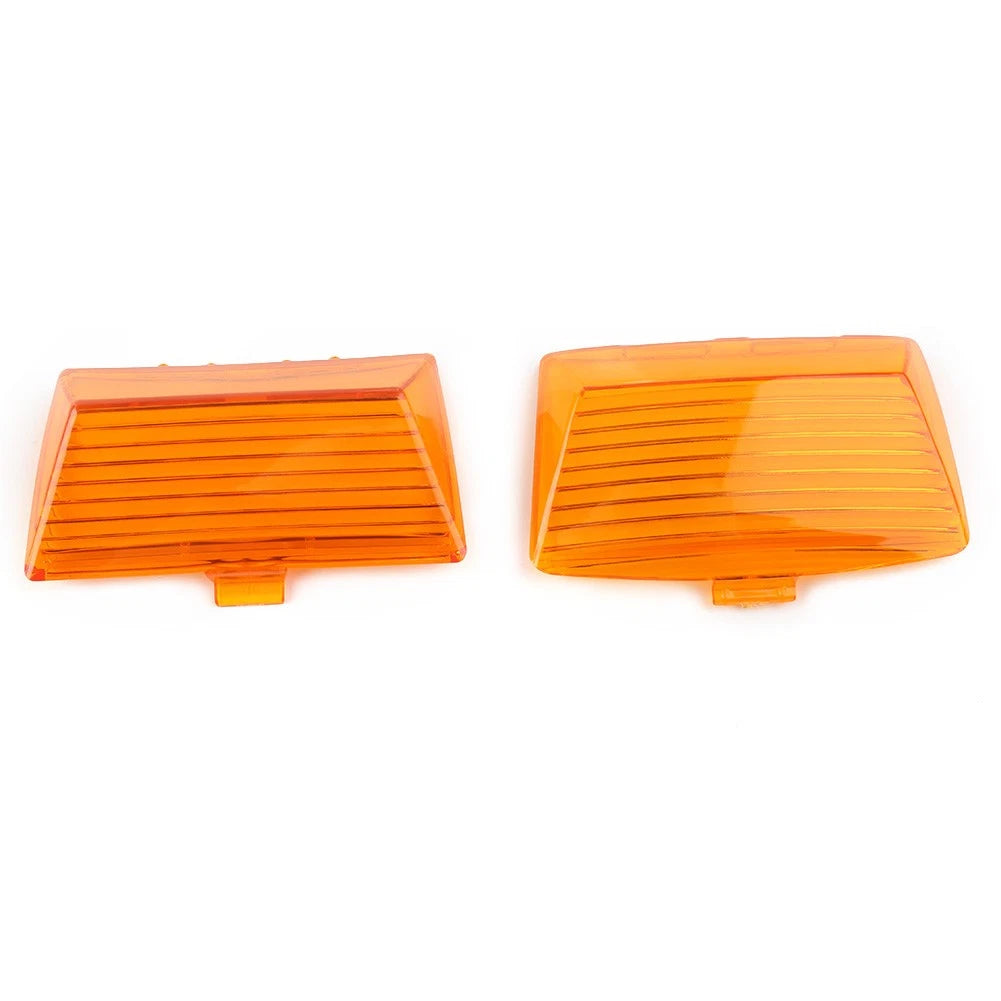 2X ABS Amber Fender Tips Mud Guard Light Lens for Harley Touring