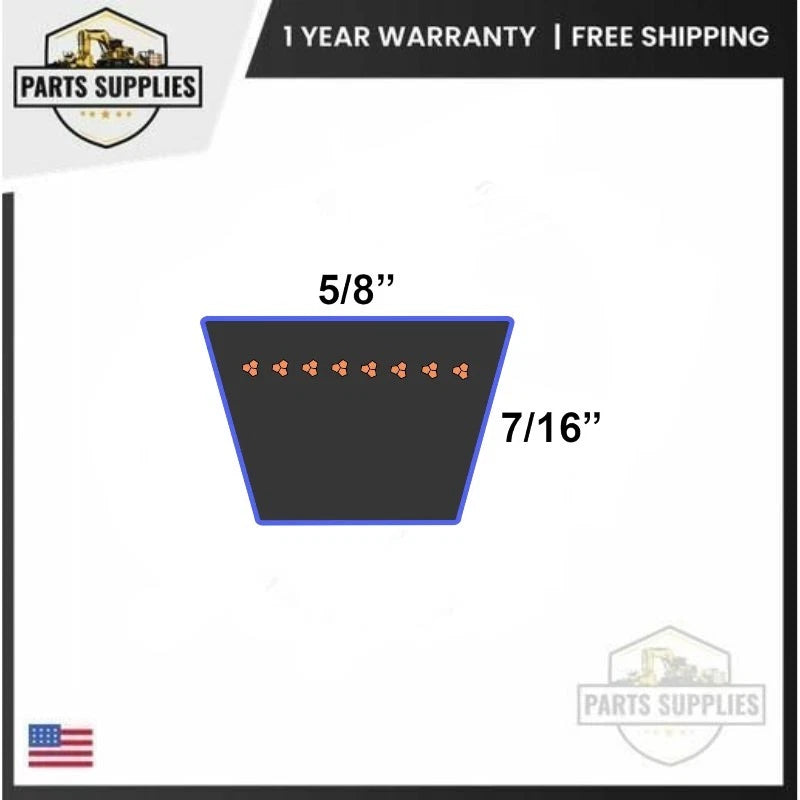 Wrapped Banded V Belt for Dixie Chopper Turn Mower (2008–2010)