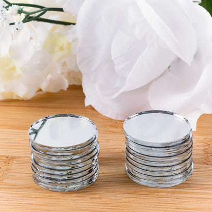 Pack of 50 Mini 1 Inch Small Round Glass for Various Uses