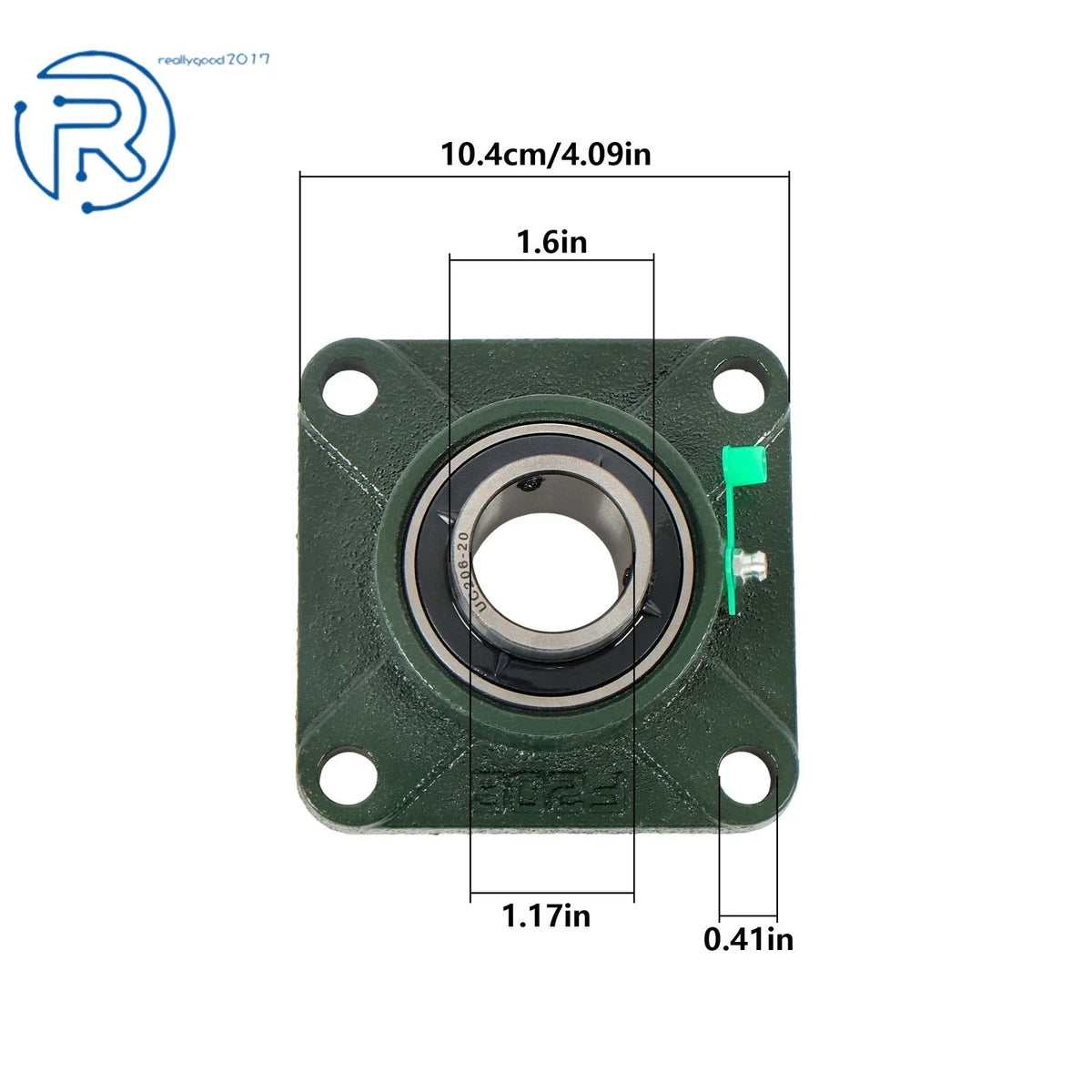 Set of 4 UCF206-20 Pillow Block Flange Bearings 1-1/4" Bore