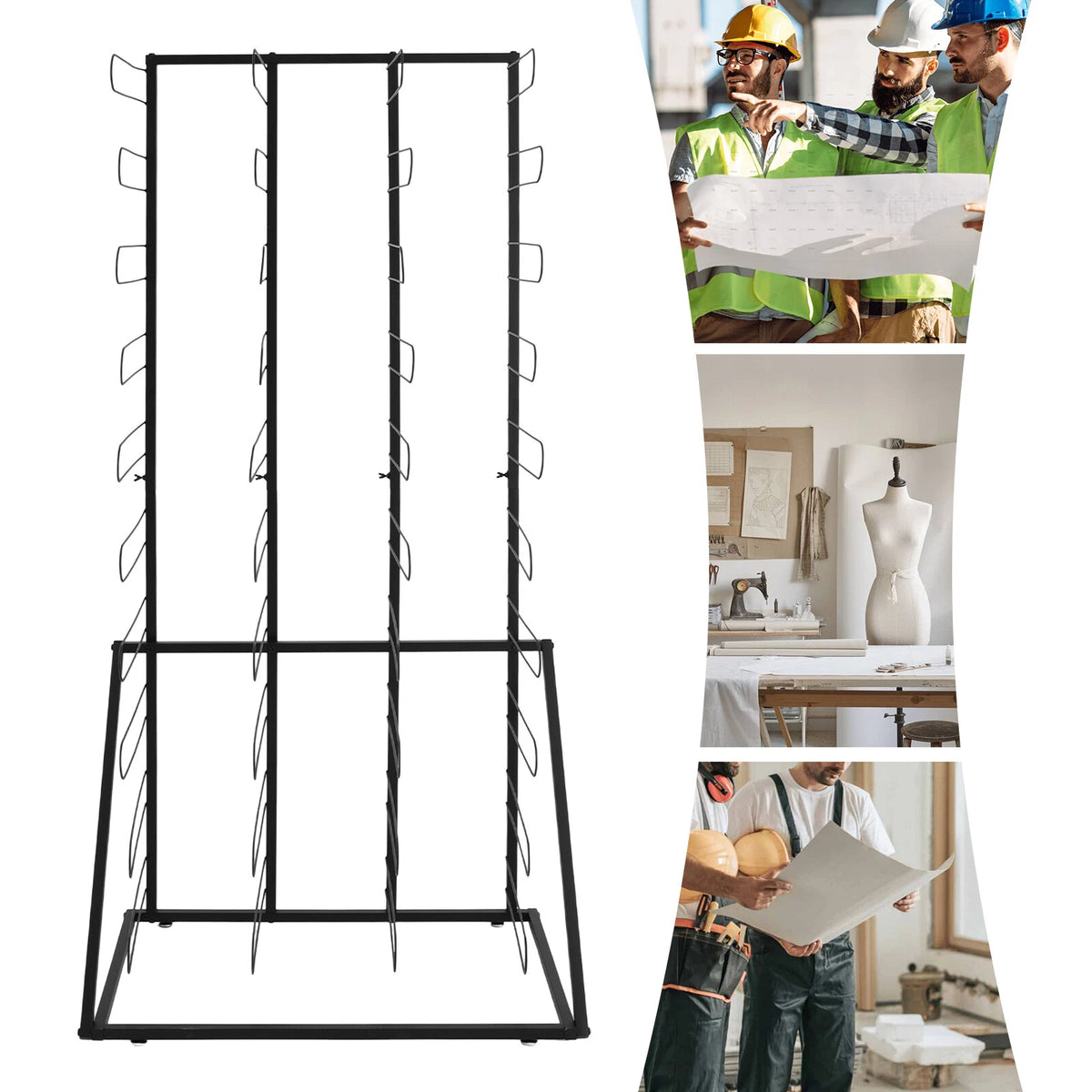 Vinyl Roll Storage Rack for Floor Organizer (40 Shelves)