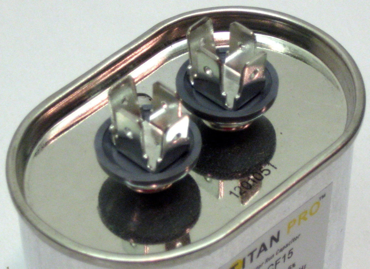 HVAC Motor Run Capacitor 15 MFD/UF 440/370 Volts for TitanPro TOCF15