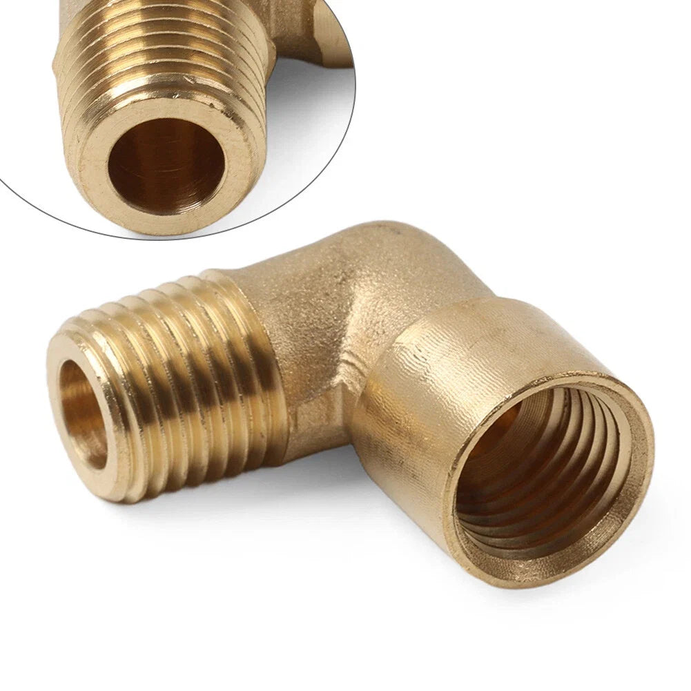 Brass Hose Fitting Elbow 1/4NPT Male to 1/4NPT Female Connector