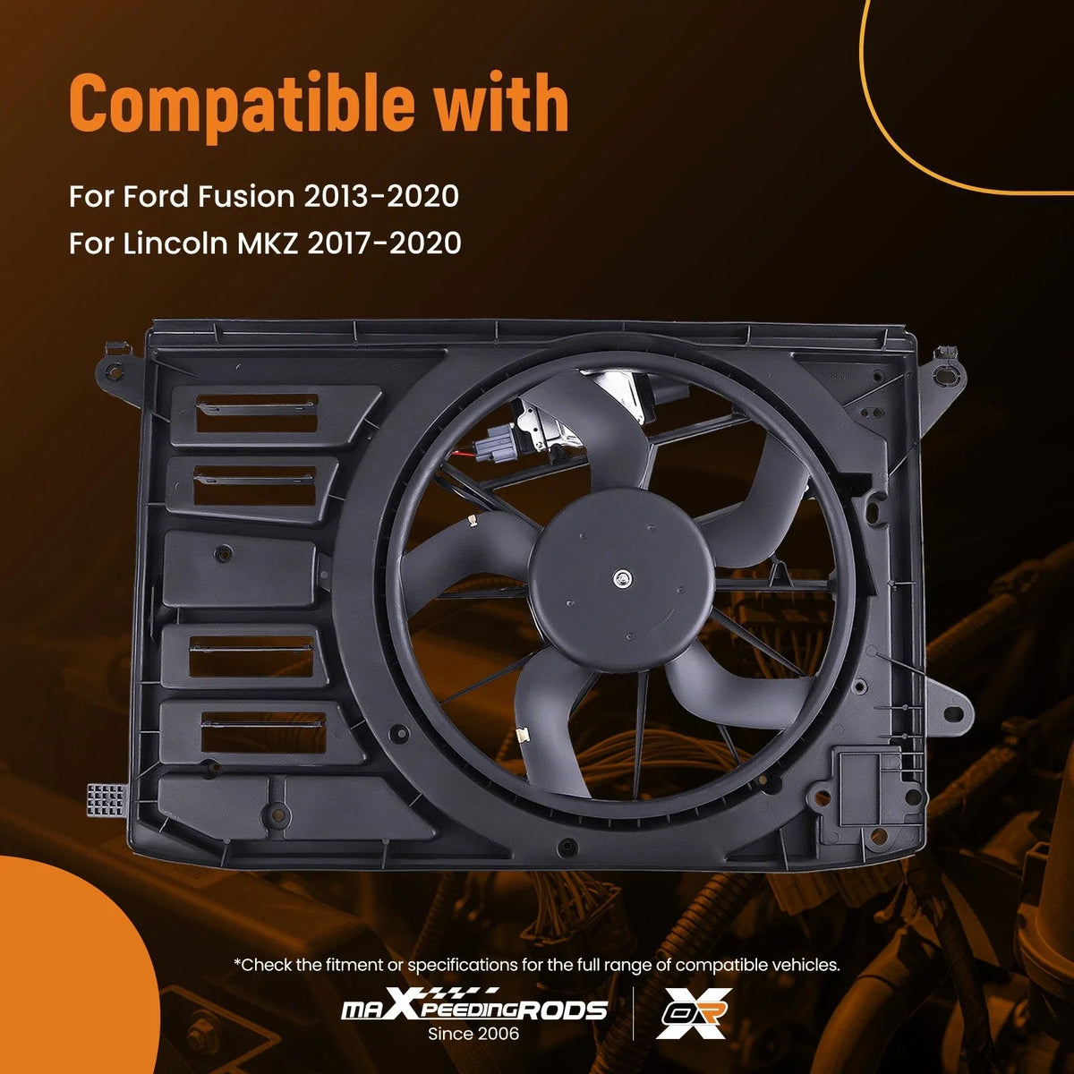 Radiator Cooling Fan for Ford Fusion and Lincoln MKZ (2013–2020)