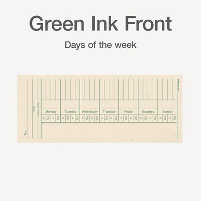 2-Sided Weekly Time Cards for Overtime Tracking (3-3/8" x 8-1/4")