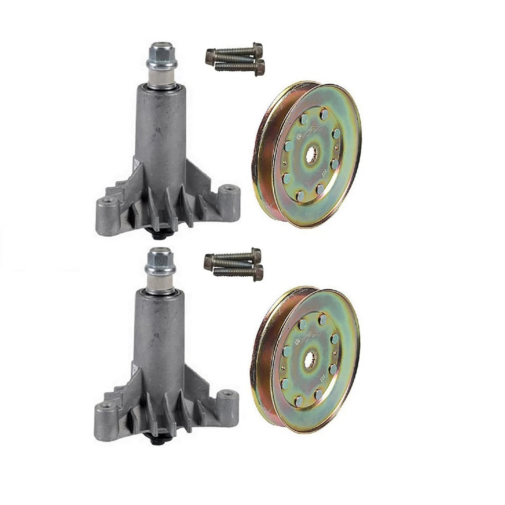 2X Spindle Assembly w/ Pulley for Husqvarna
