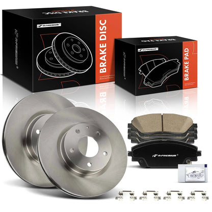Set of 4 Front Disc Brake Rotors & Ceramic Pads for Mazda 3 (2014–2018) 12145086, D1728