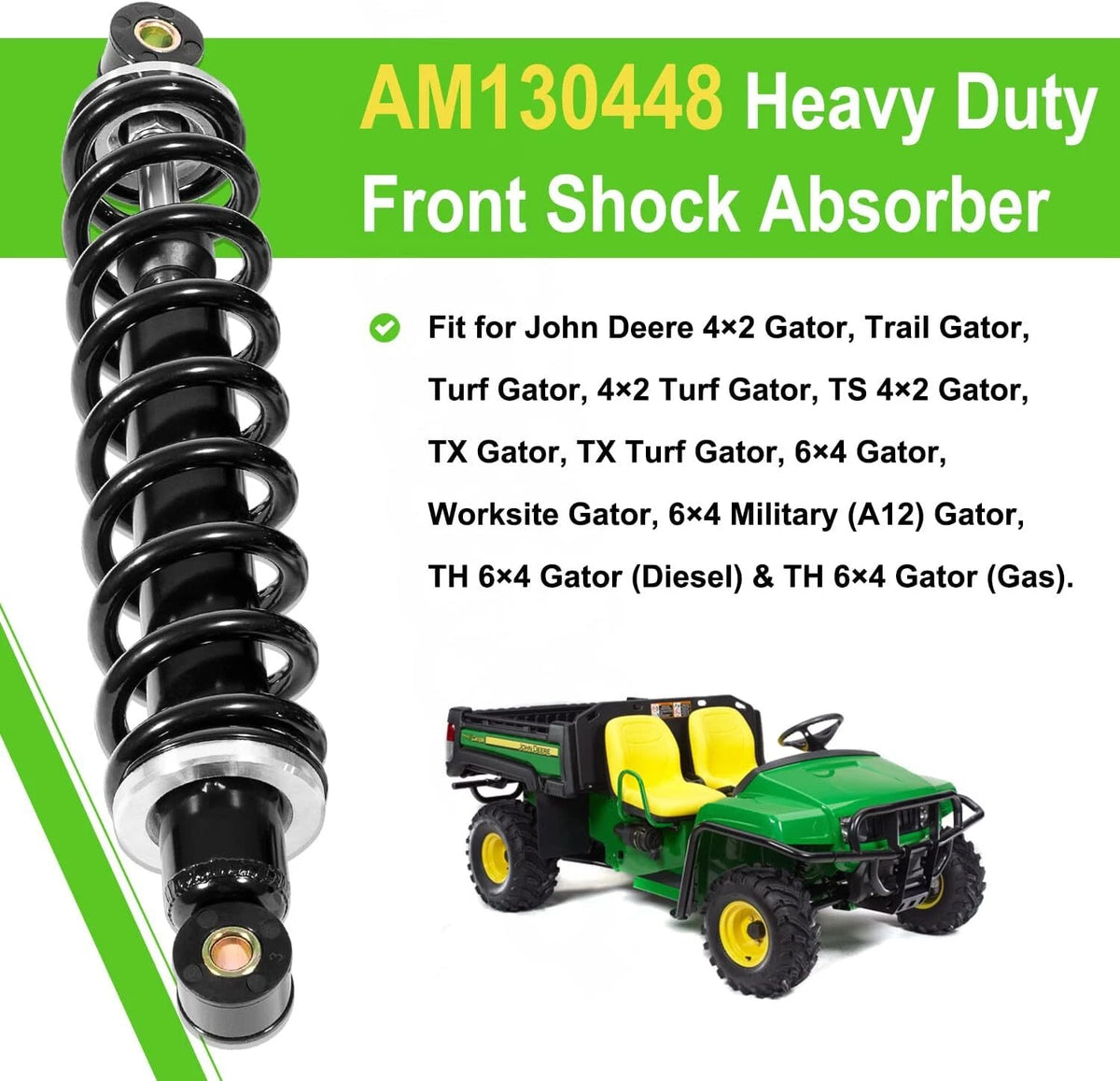 Front Suspension Shock Absorber Kit for John Deere Gator TX TH TS