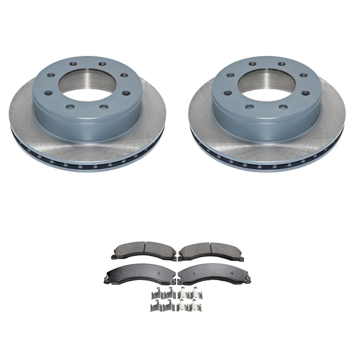 Set of 2 DuraGo Rear Rotors & Akebono ProACT Ceramic Pads for Savana 3500 (2010–2020)