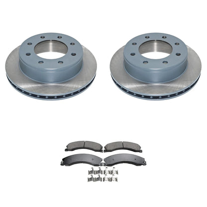 Set of 2 DuraGo Rear Rotors & Akebono ProACT Ceramic Pads for Savana 3500 (2010–2020)