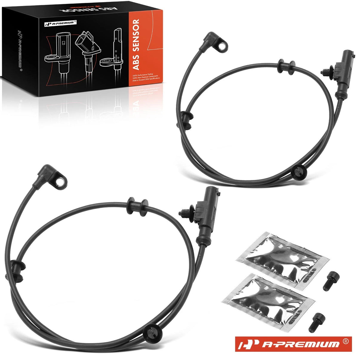 2X Front ABS Wheel Speed Sensor for Dodge Durango (2004–2005) 5096051AA, 0265007601