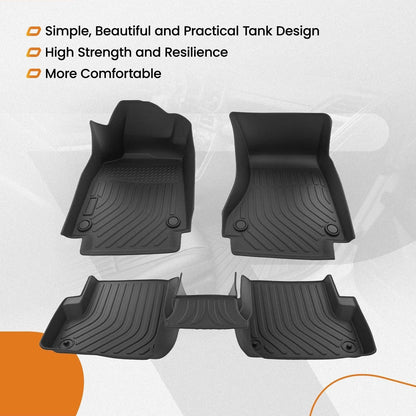 Set of 4 TPE Carpet Floor Mats for Audi A6 A7 Quattro RS7 S6 S7 (2012–2018)