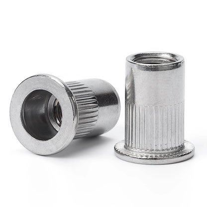 100Pcs 1/4"-20 Rivet Nut for Various Applications (304 Stainless Steel)