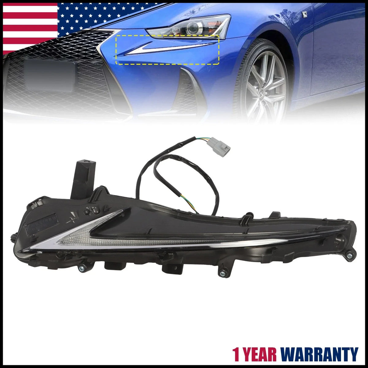 LED Daytime Running Light Left Side for Lexus IS300 IS350 IS200T (2017–2020)