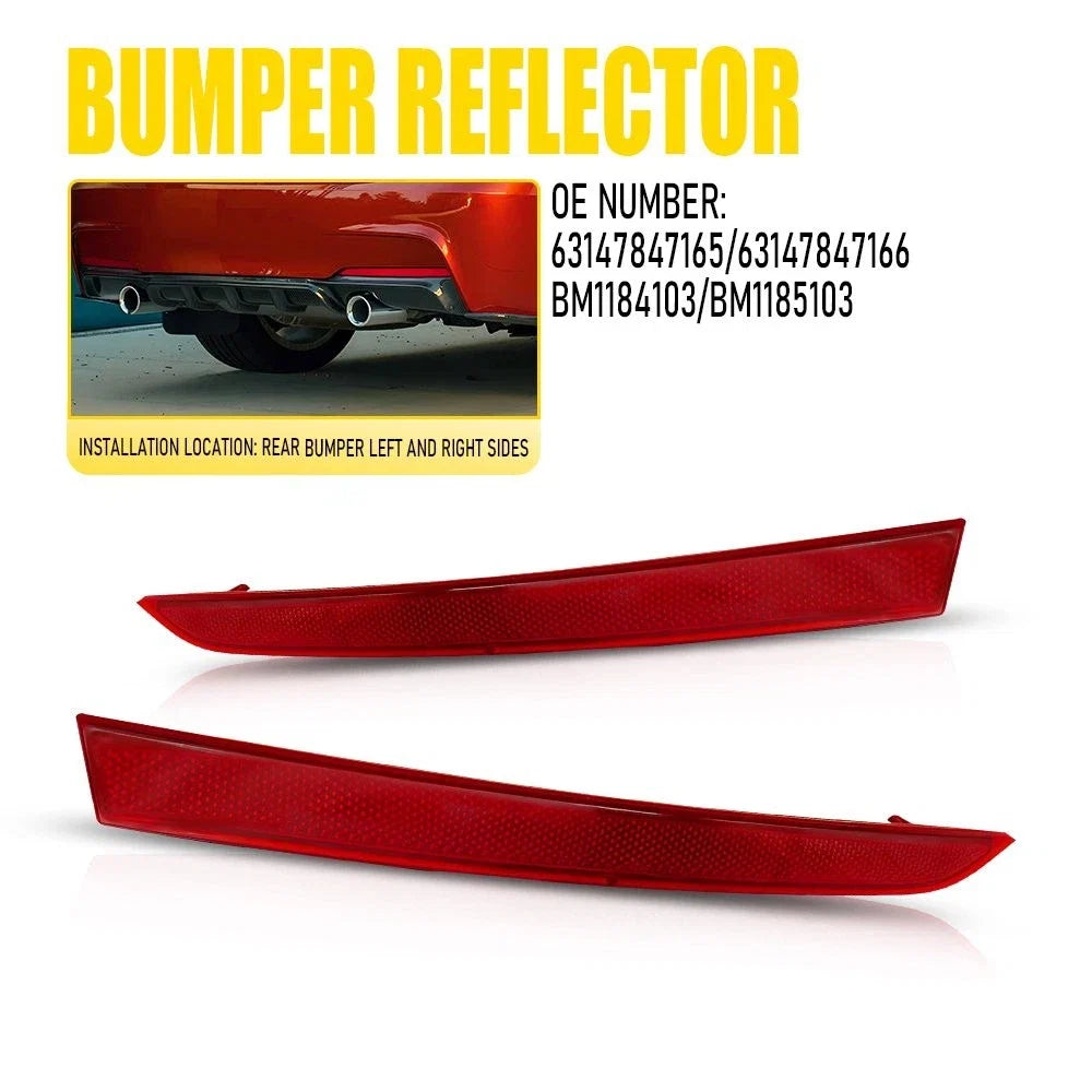 Pair Rear Bumper Reflector Set for BMW 3-Series F30 M Sport (2012–2017)