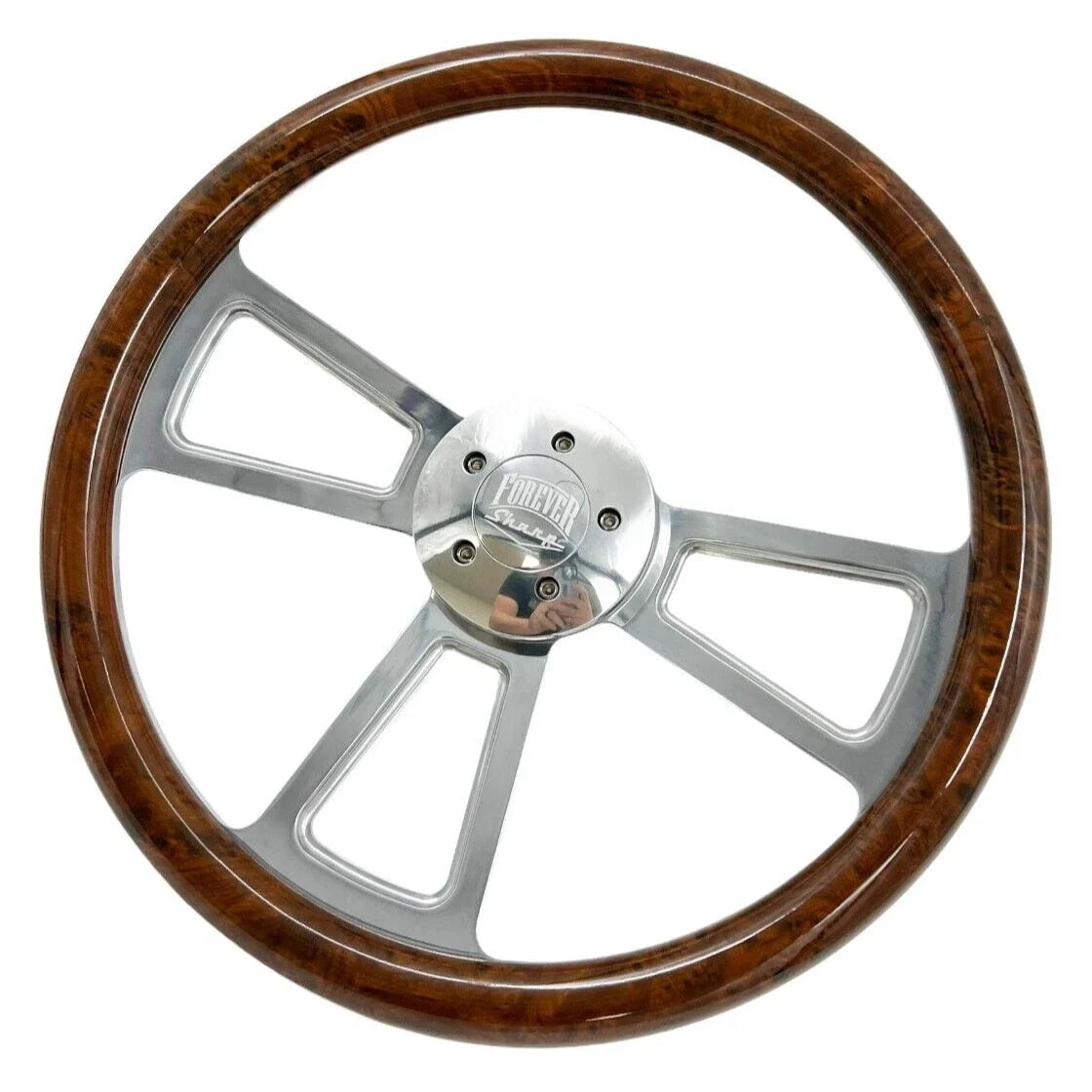Steering Wheel Wrap Polished 5 Hole for Peterbilt Kenworth (2010–2024)