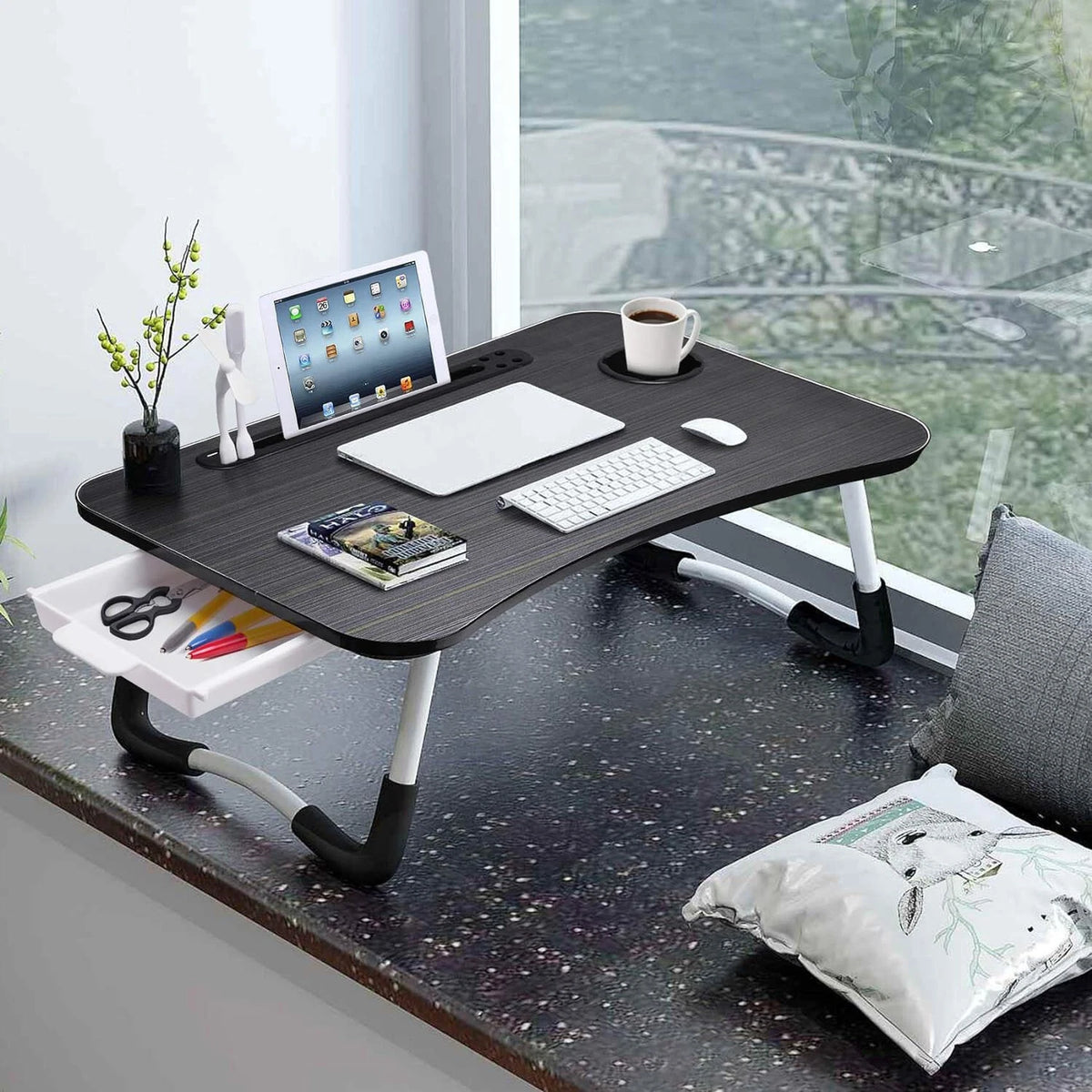 Laptop Desk Bed Stand Folding Table for Home Office (No Part Numbers)