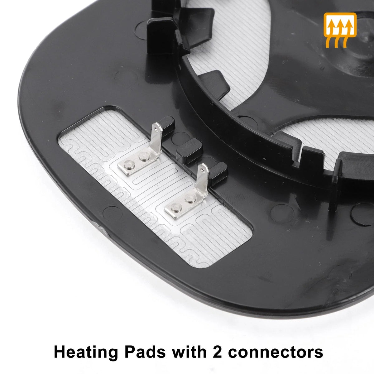 Left Side Heated Convex Mirror Glass for Nissan Micra (2002–2009)