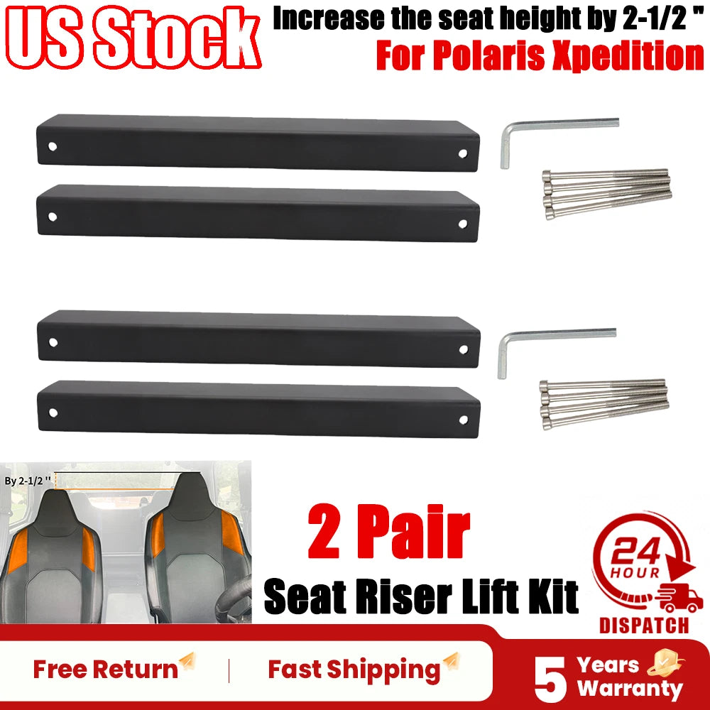2 Pair Seat Riser Lift Kit for Polaris Xpedition (Raise 2.5 inches)