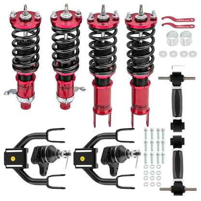 Coilovers & Adjustable Front Upper Camber Control Arm Kit for Honda Civic (1992–1995)