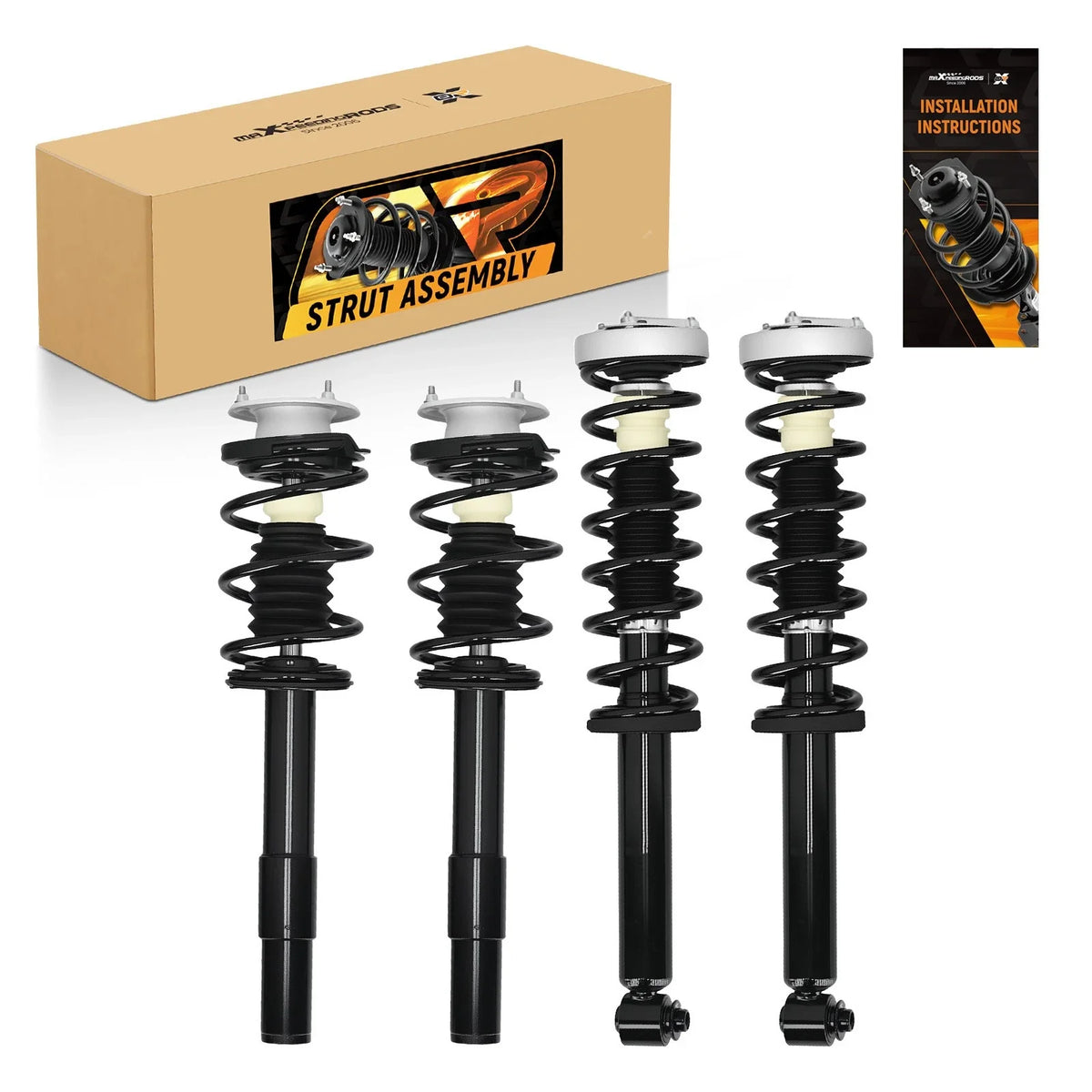 Set of 4 Struts w/Coil Spring for BMW 525i 530i (2004–2007)