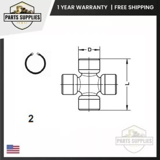 Set of 4 Spicer Universal Joint 1310 Series for Jeep Wrangler (TJ)