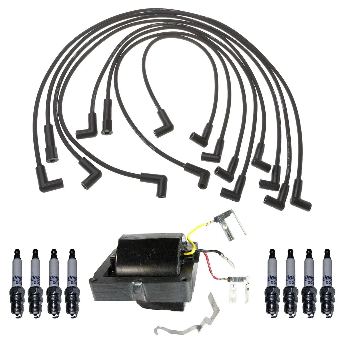 Set of 8 Ignition Wires & Spark Plugs for Chevrolet GMC V8