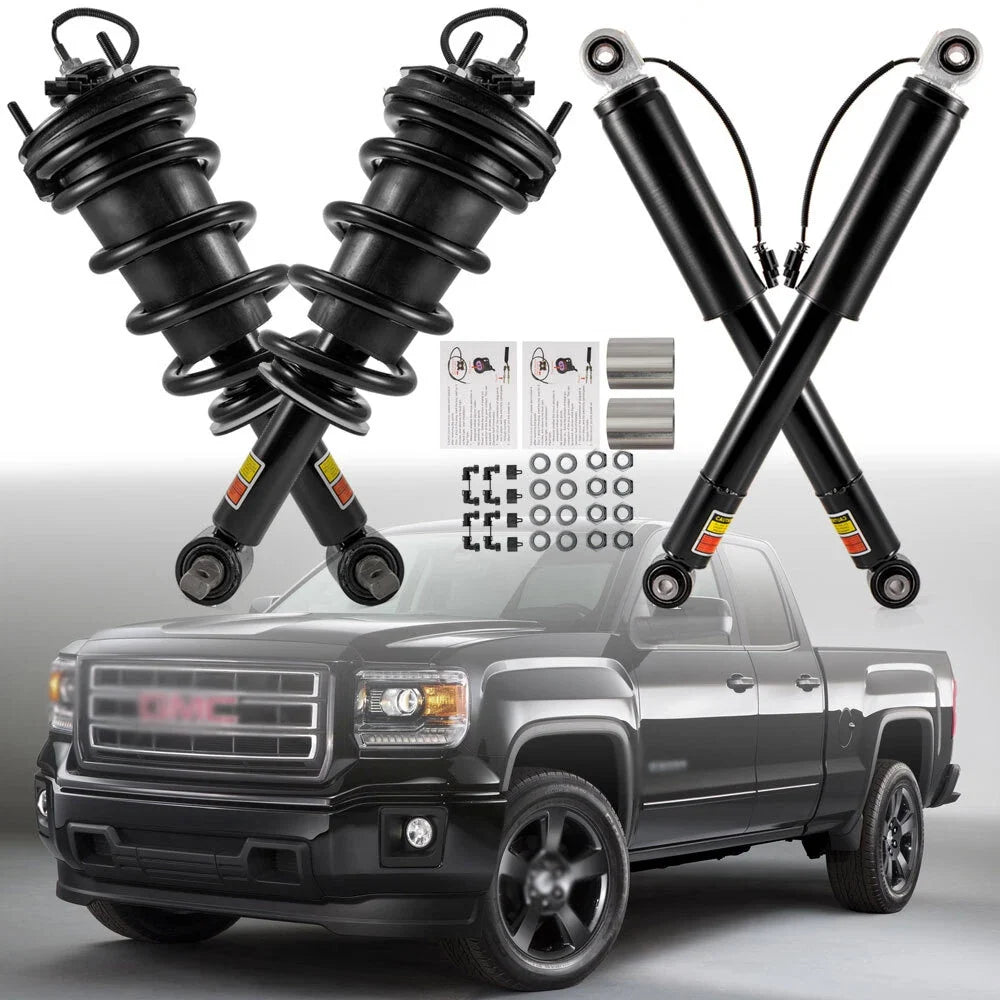 Front & Rear Shock Strut Set for GMC Sierra 1500 Denali (2015–2018) 84977478 22953019