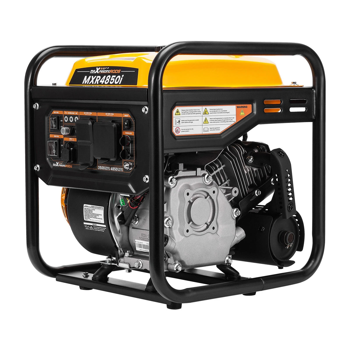 Quiet 72dB Portable Generator 3500W Gas Power 223cc with ECO Mode