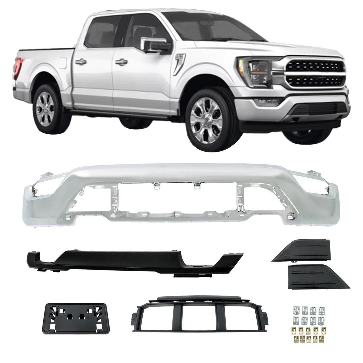 6-Piece Front Bumper Face Bar for Ford F-150 (2021–2023) AUD129520D