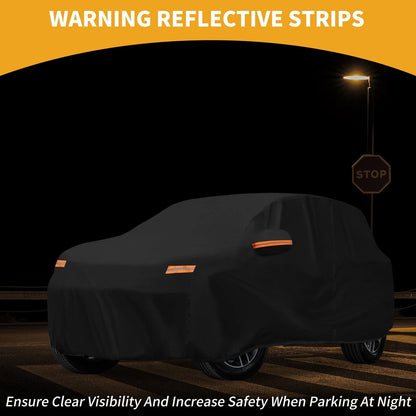 Waterproof Car Cover for Kia Seltos (190T-PU, Black)