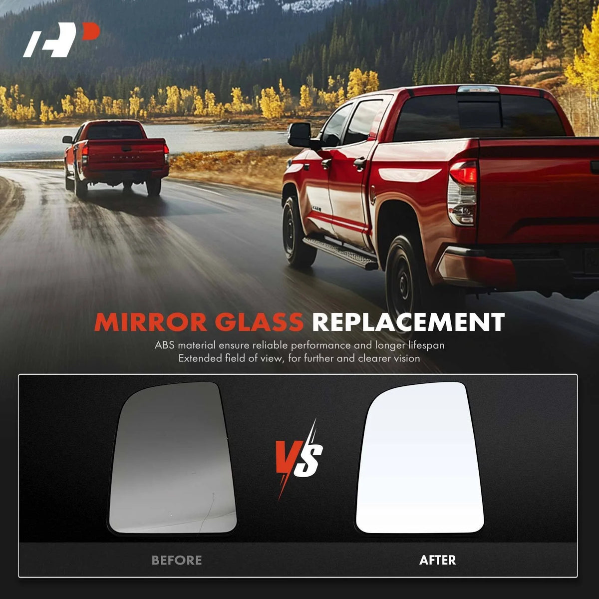 Heated Driver Upper Power Mirror Glass for Benz Sprinter 1500 (2019–2023)