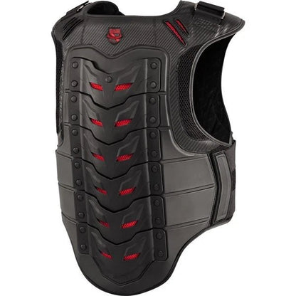 ICON Stryker Field Armor Vest S/M Black/Red for Motorcycle (2701-0510)