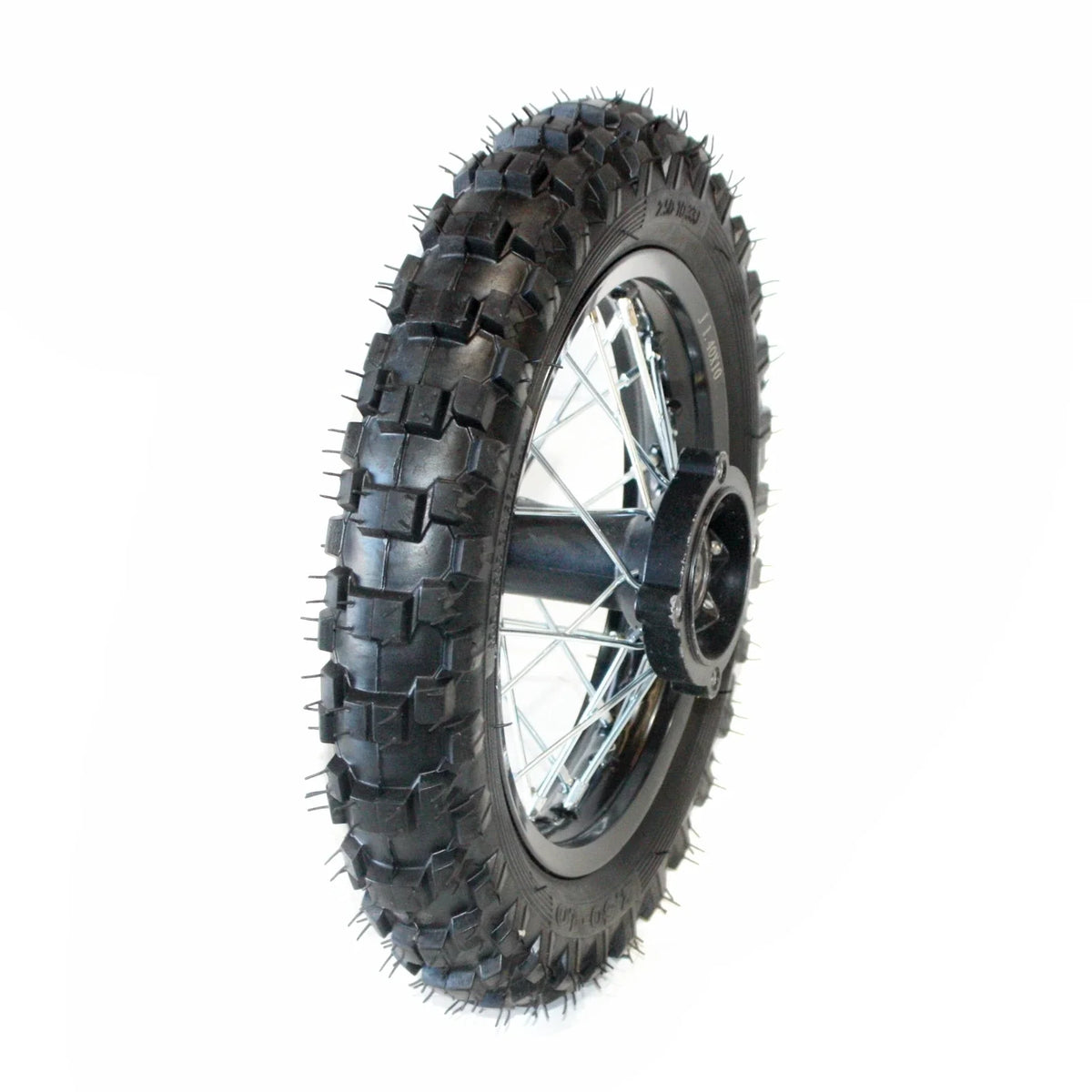 2X 10" Rear Wheel Rim Knobby Tire for PIT PRO Dirt Bike (Black)