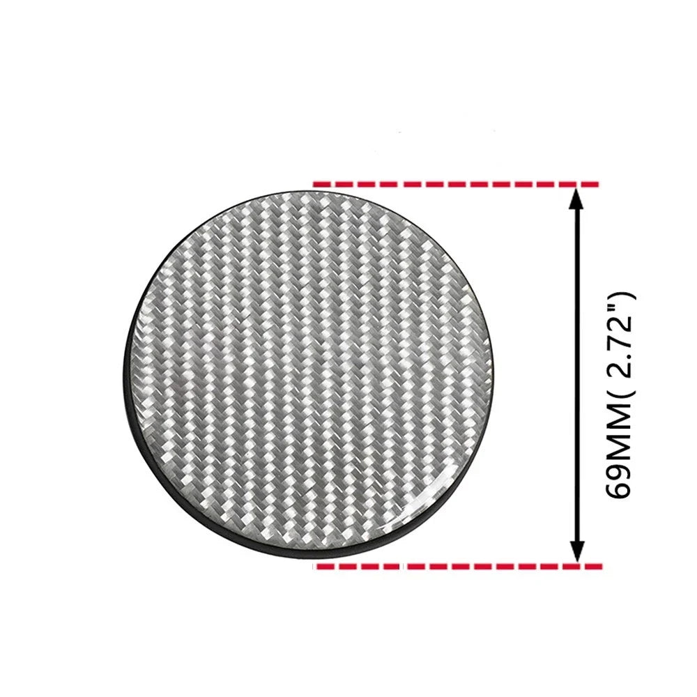 Set of 4 Carbon Fiber Cup Holder Pads for Universal Vehicles (Non-Slip)