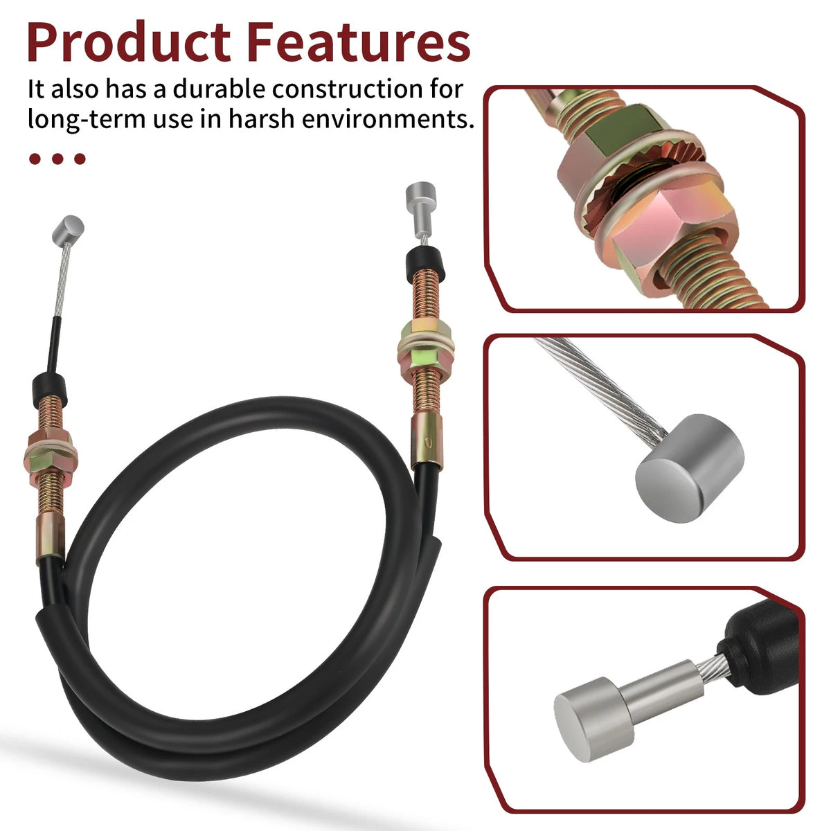 Rear Brake Cable 0487-006 for Arctic Cat 375 400 500 Bearcat 1998-2005